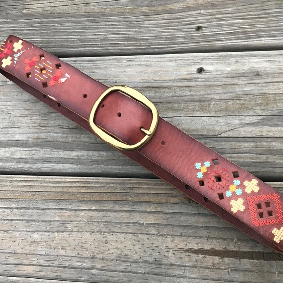 Fossil Women Belt Brown Genuine Leather Waistband - Picture 7 of 8